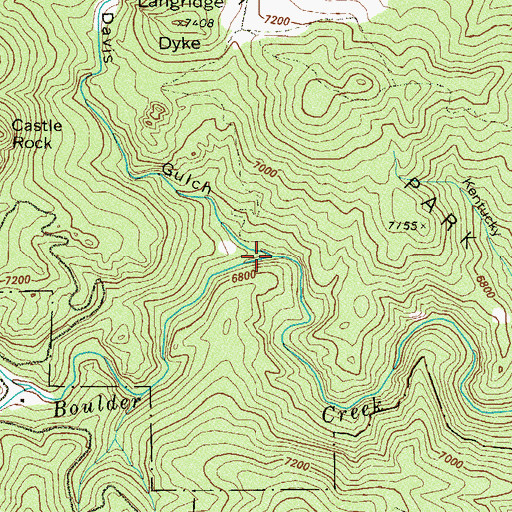 Topographic Map of Tom Davis Gulch, CO
