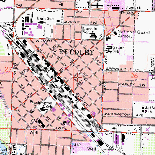 Topographic Map of Ebenezer Lutheran Church, CA
