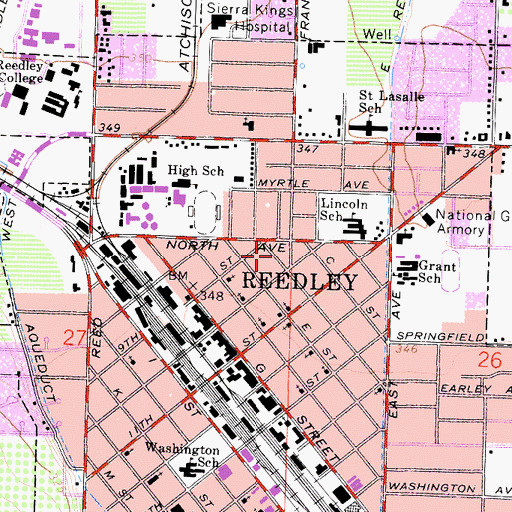 Topographic Map of First United Brethren Church (historical), CA