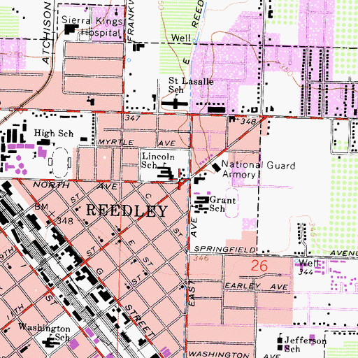 Topographic Map of Full Gospel Tabernacle, CA