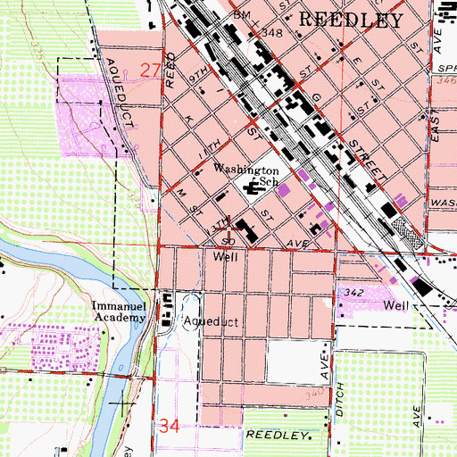 Topographic Map of Mennonite Brethren Church, CA