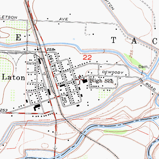 Topographic Map of Oak View Continuation High School, CA