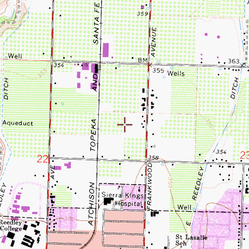 Topographic Map of Saint Anthonys Roman Catholic Church, CA