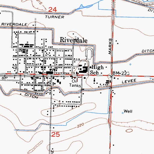 Topographic Map of Veterans Memorial Auditorium, CA
