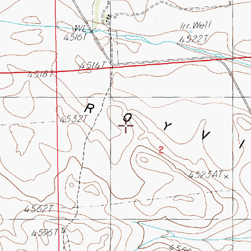 Topographic Map of Royville Flat, NE