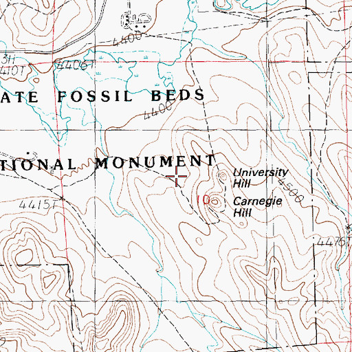 Topographic Map of University Hill, NE