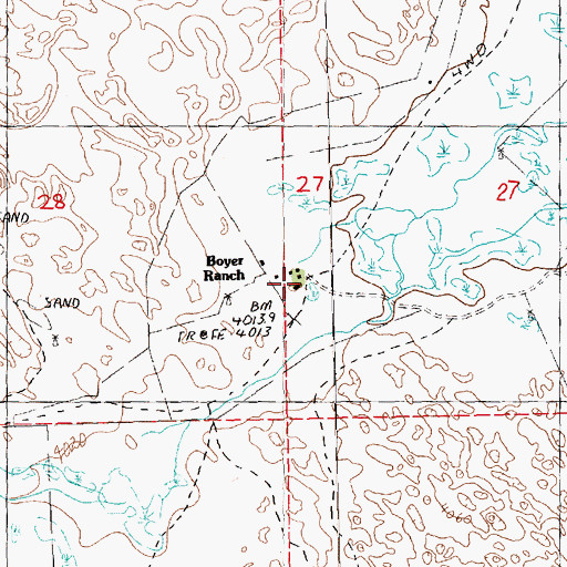 Topographic Map of Boyer Ranch, NE