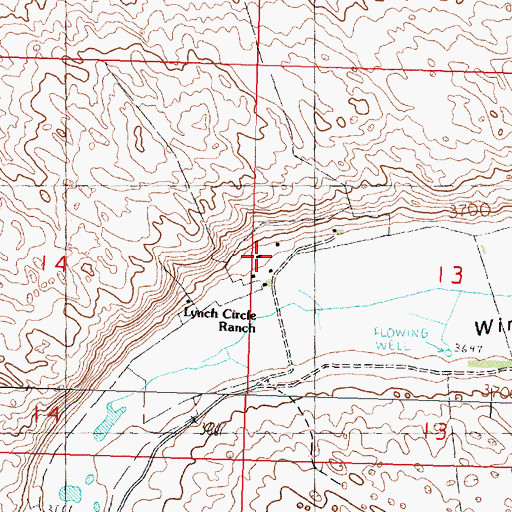 Topographic Map of Lynch Circle Ranch, NE