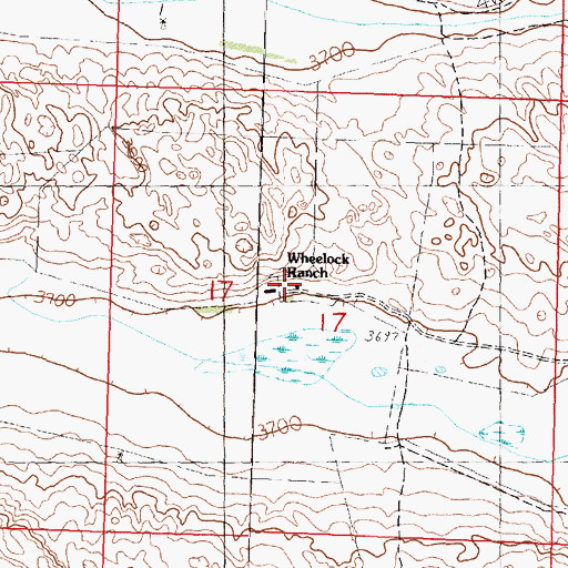 Topographic Map of Wheelock Ranch, NE