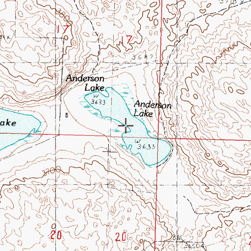 Topographic Map of Anderson Lake, NE