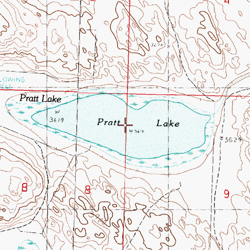Topographic Map of Pratt Lake, NE