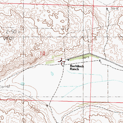 Topographic Map of Buchfinck Ranch, NE