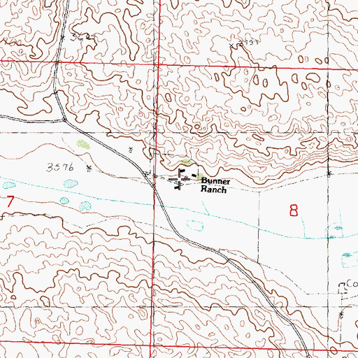 Topographic Map of Bunner Ranch, NE