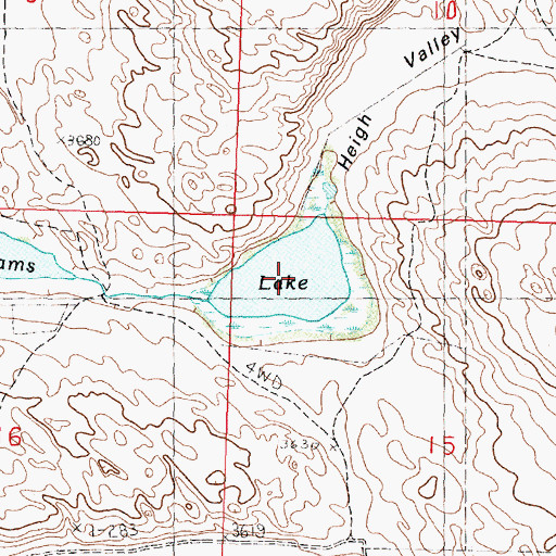 Topographic Map of Williams Lake, NE