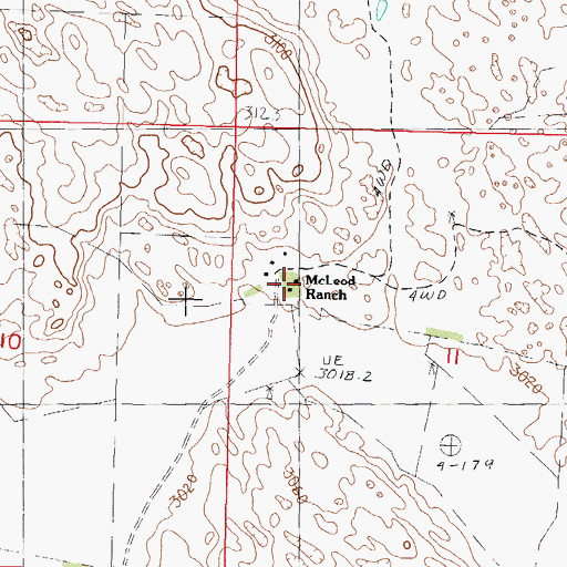 Topographic Map of McLeod Ranch, NE