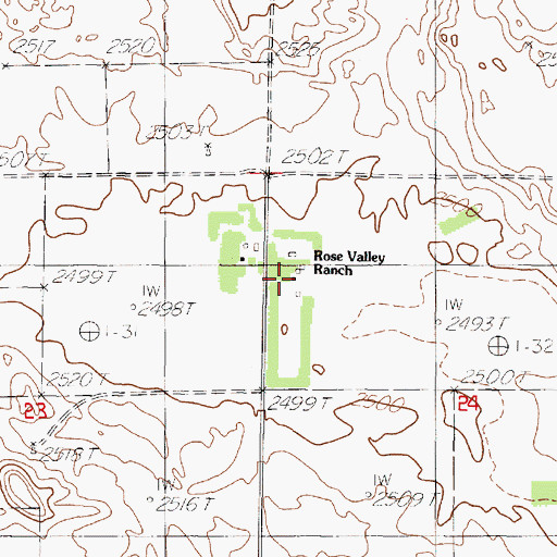 Topographic Map of Rose Valley Ranch, NE