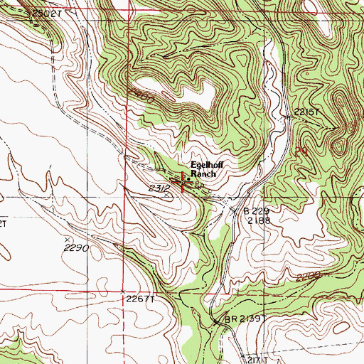 Topographic Map of Egelhoff Ranch, NE