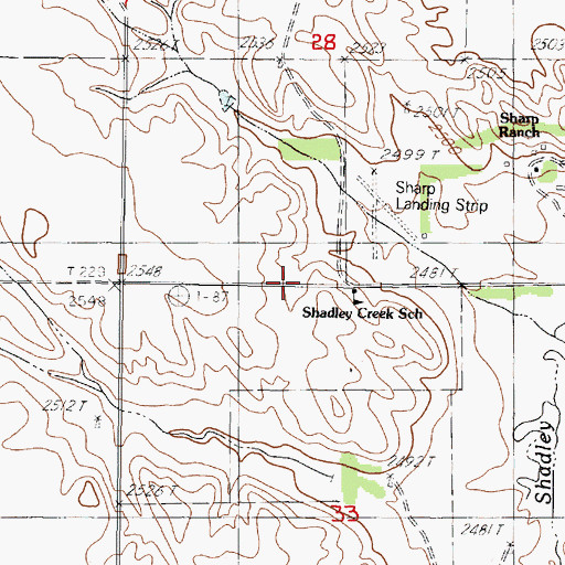Topographic Map of Shadley Creek School, NE