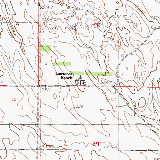 Topographic Map of Lawrence Ranch, NE