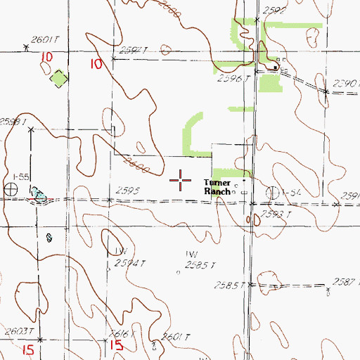Topographic Map of Turner Ranch, NE