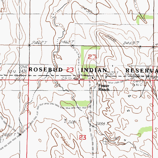 Topographic Map of Foster Ranch, NE