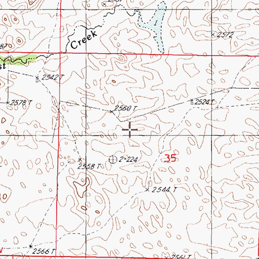 Topographic Map of Lost Creek, NE
