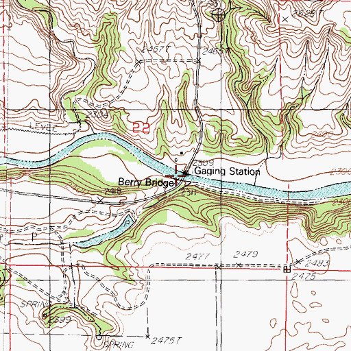 Topographic Map of Berry Bridge, NE