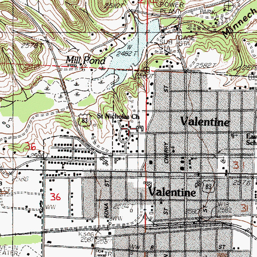 Topographic Map of Saint Nicholas Church, NE