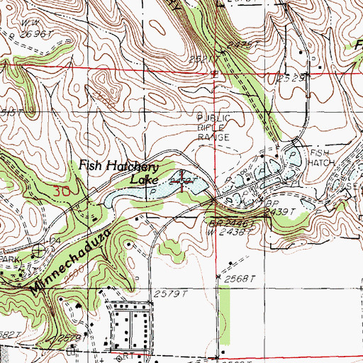 Topographic Map of Fish Hatchery Lake, NE