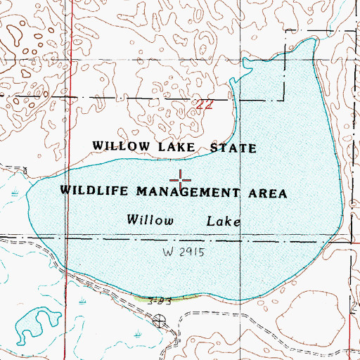 Topographic Map of Willow Lake State Wildlife Management Area, NE
