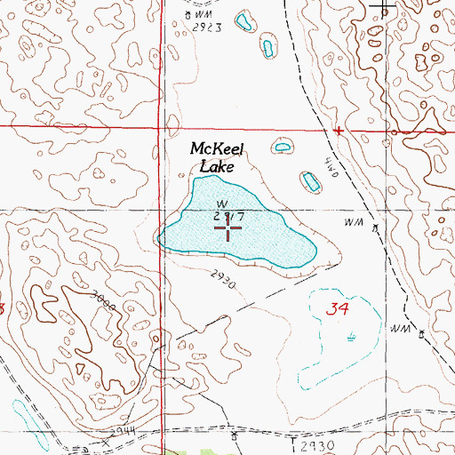 Topographic Map of McKeel Lake, NE