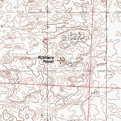 Topographic Map of Rustlers Roost, NE