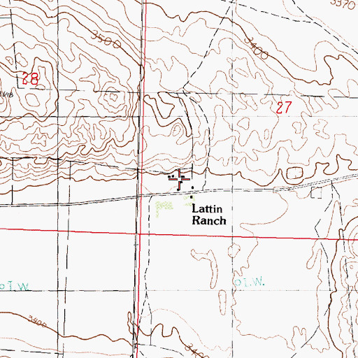 Topographic Map of Lattin Ranch, NE