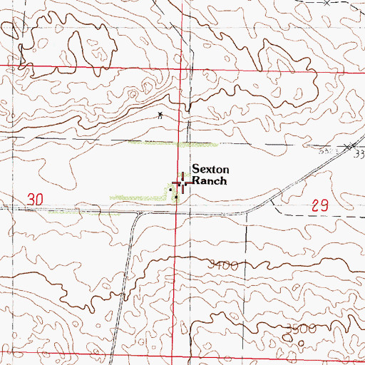 Topographic Map of Sexton Ranch, NE