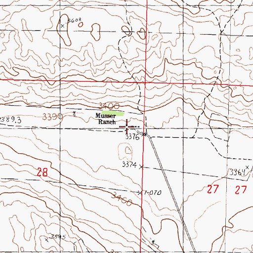 Topographic Map of Mauser Ranch, NE
