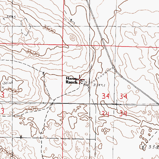 Topographic Map of Haney Ranch, NE