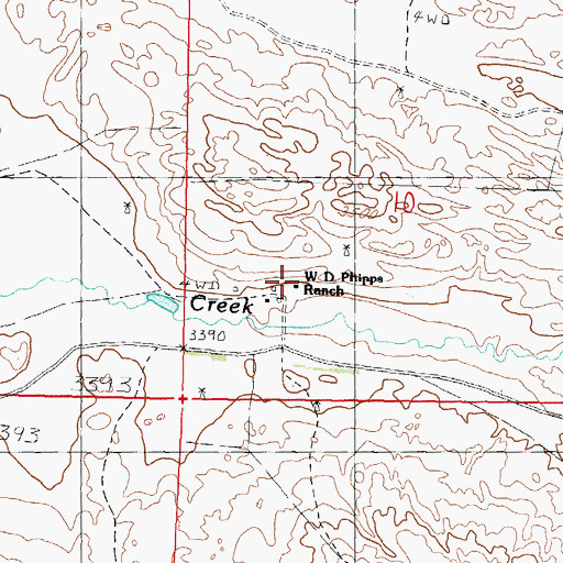 Topographic Map of W D Phipps Ranch, NE