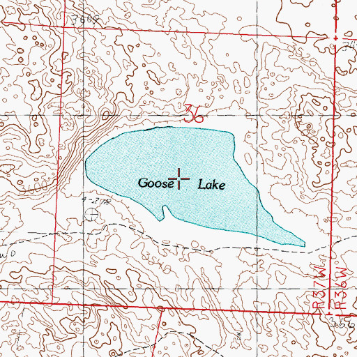 Topographic Map of Goose Lake, NE