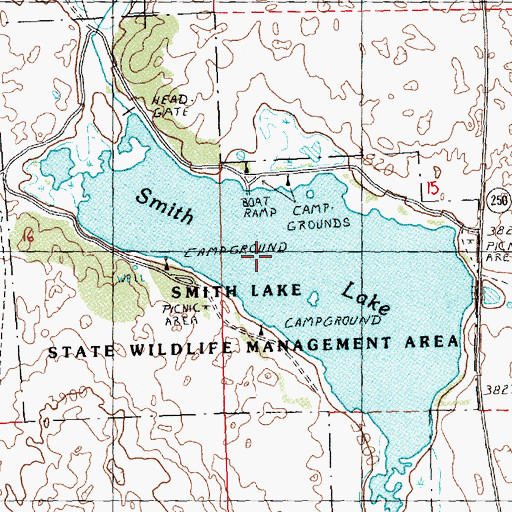 Topographic Map of Smith Lake State Wildlife Management Area, NE
