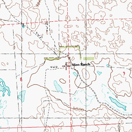 Topographic Map of Hinn Ranch, NE