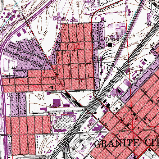 Topographic Map of Bethel Chapel Pentecostal Church, IL