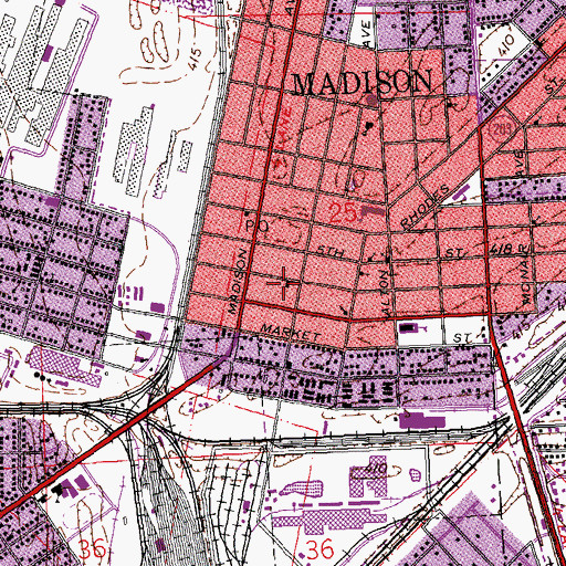 Topographic Map of Bnai Brith Synagogue, IL