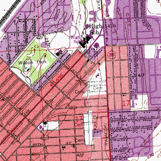 Topographic Map of Church of Christ, IL