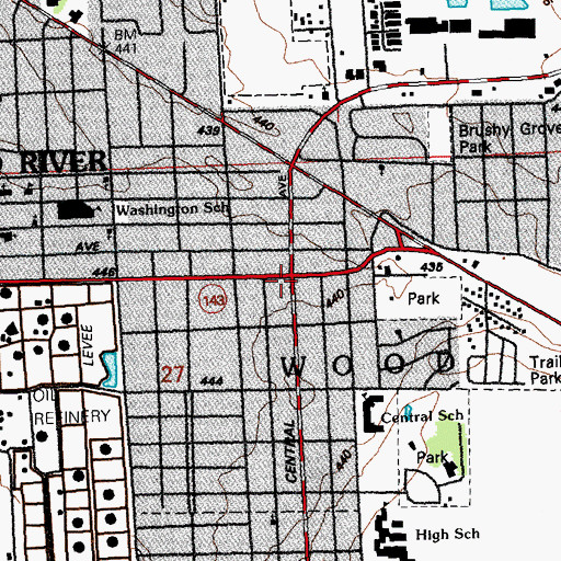Topographic Map of Church of Christ (historical), IL