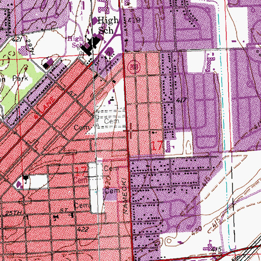 Topographic Map of Faith Baptist Church, IL
