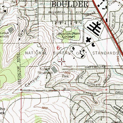 Topographic Map of Skunk Canyon, CO