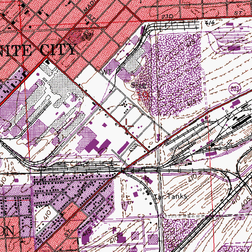 Topographic Map of Graceland General Baptist Church, IL