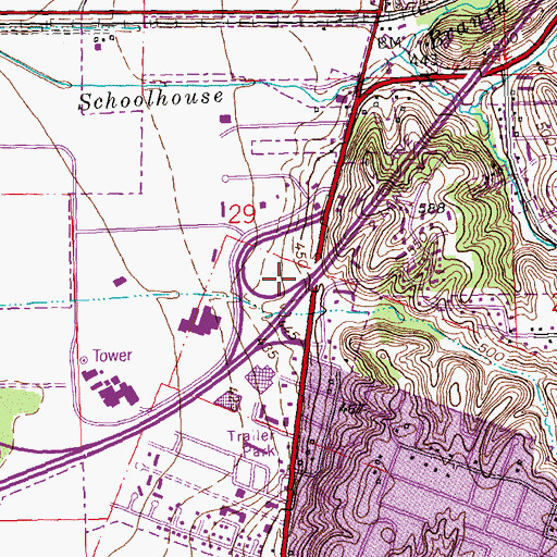 Topographic Map of Interchange 11, IL