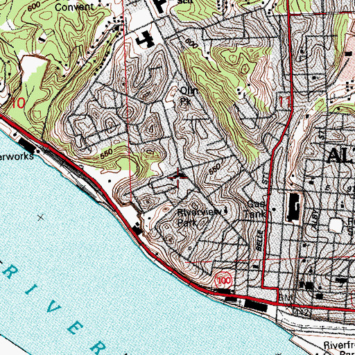 Topographic Map of Irving Elementary School, IL