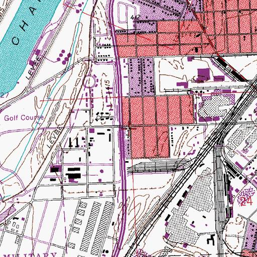 Topographic Map of Lincoln Place Community Mission, IL